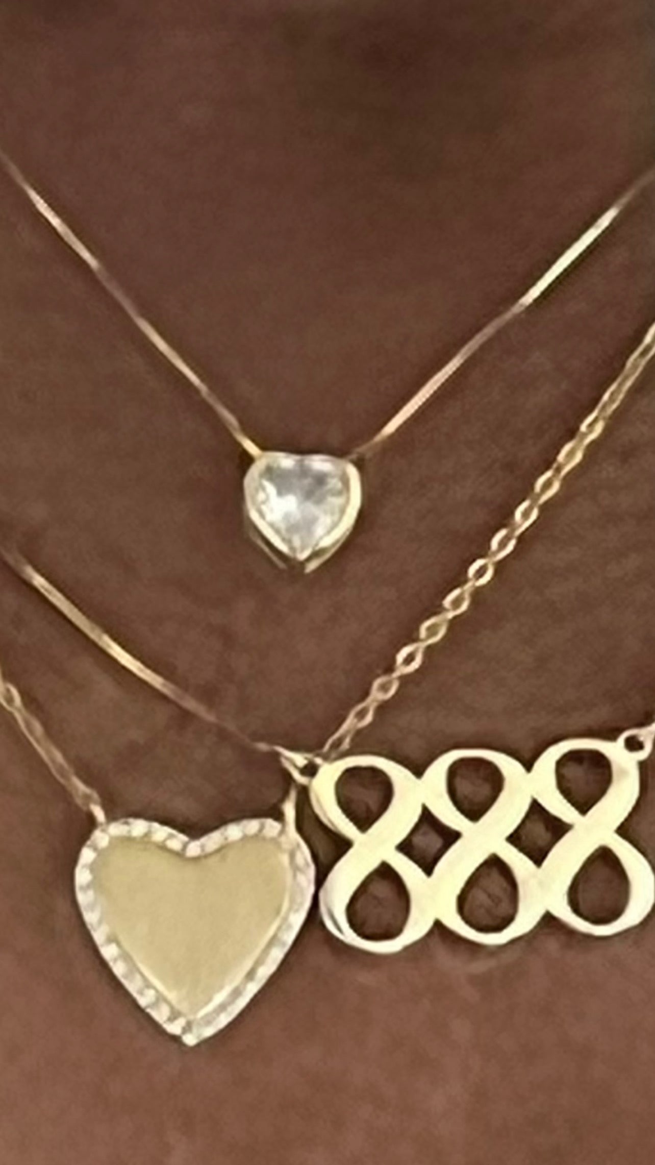 Gold Whole Heart Necklace