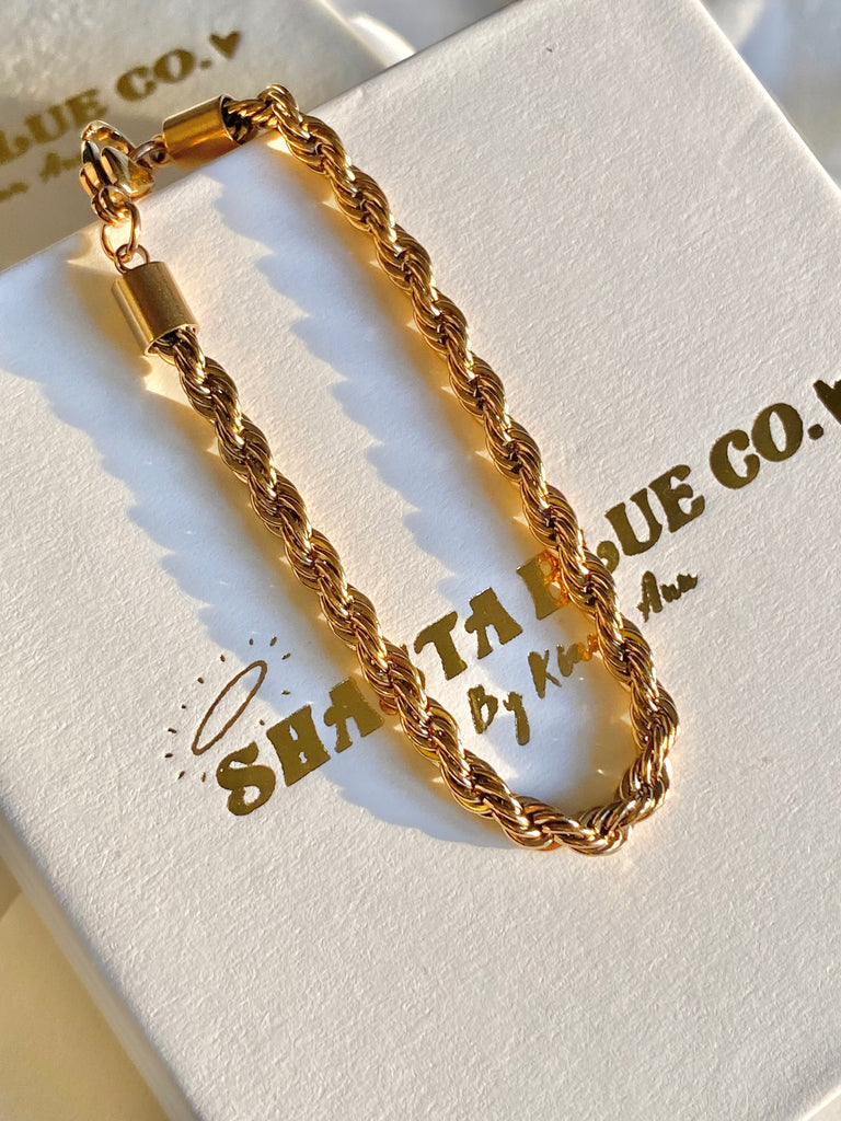 Gold Classic Rope Bracelet