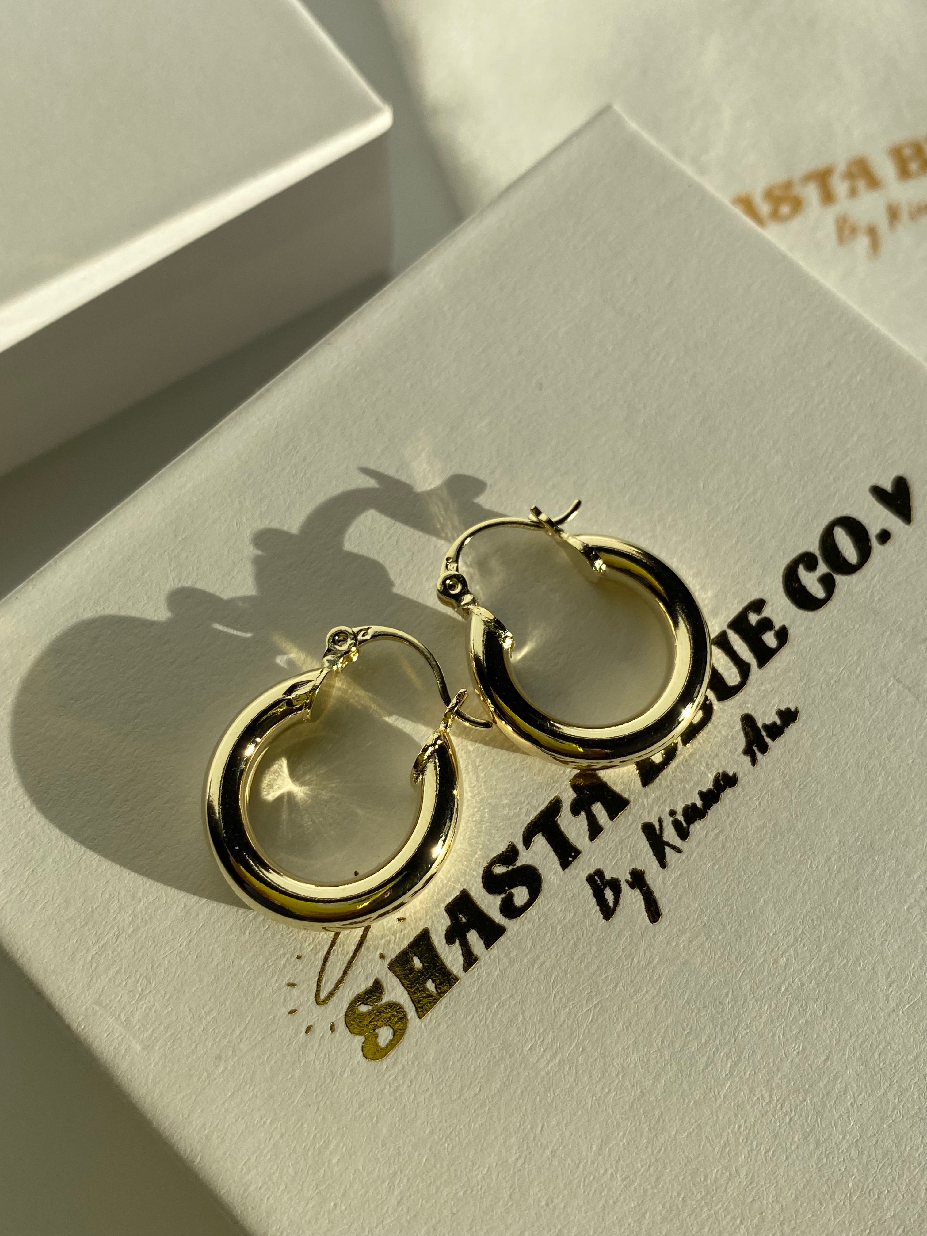 14k Gold Vermeil Chunky Hoops