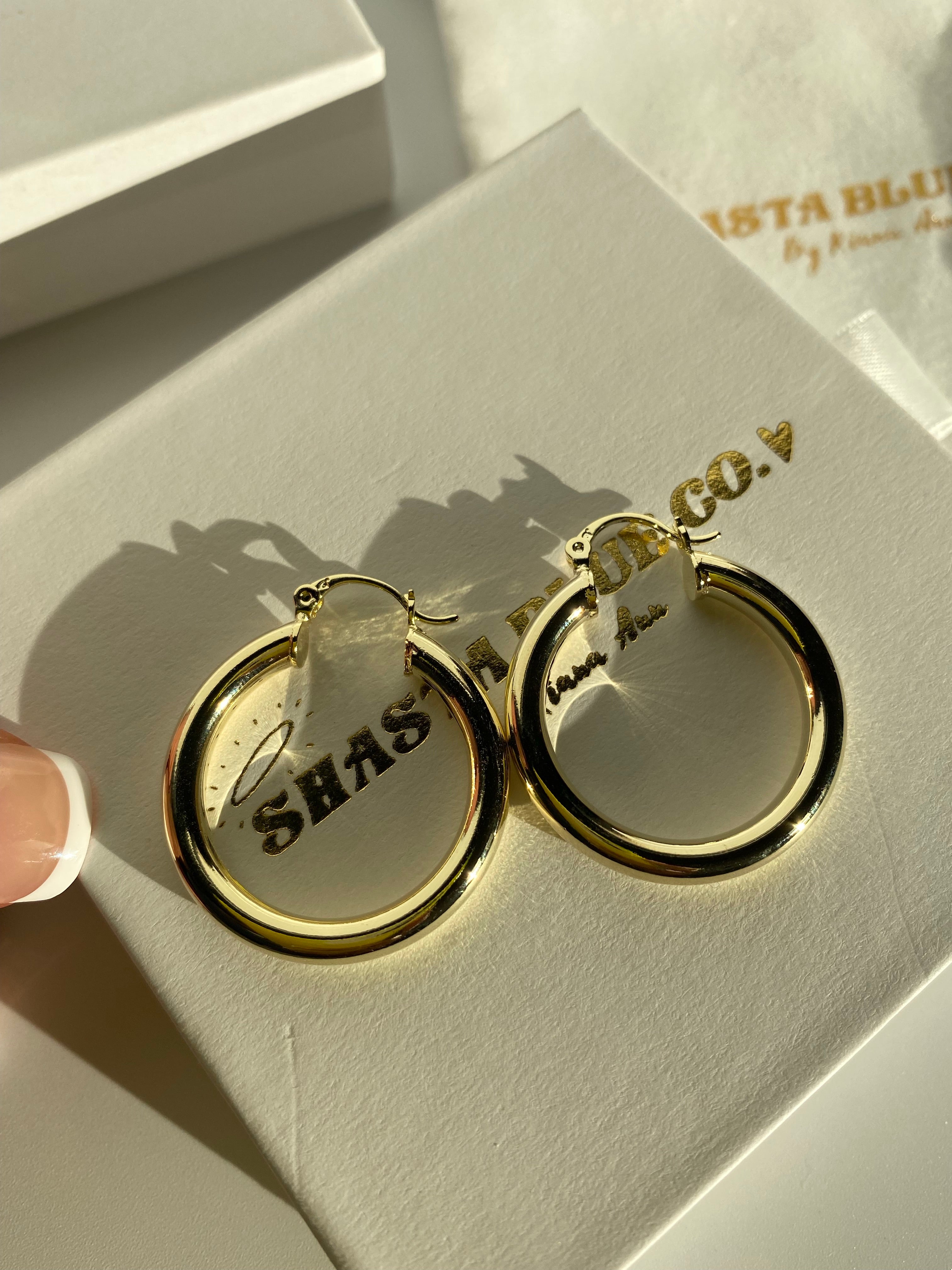 14k Gold Vermeil Chunky Hoops