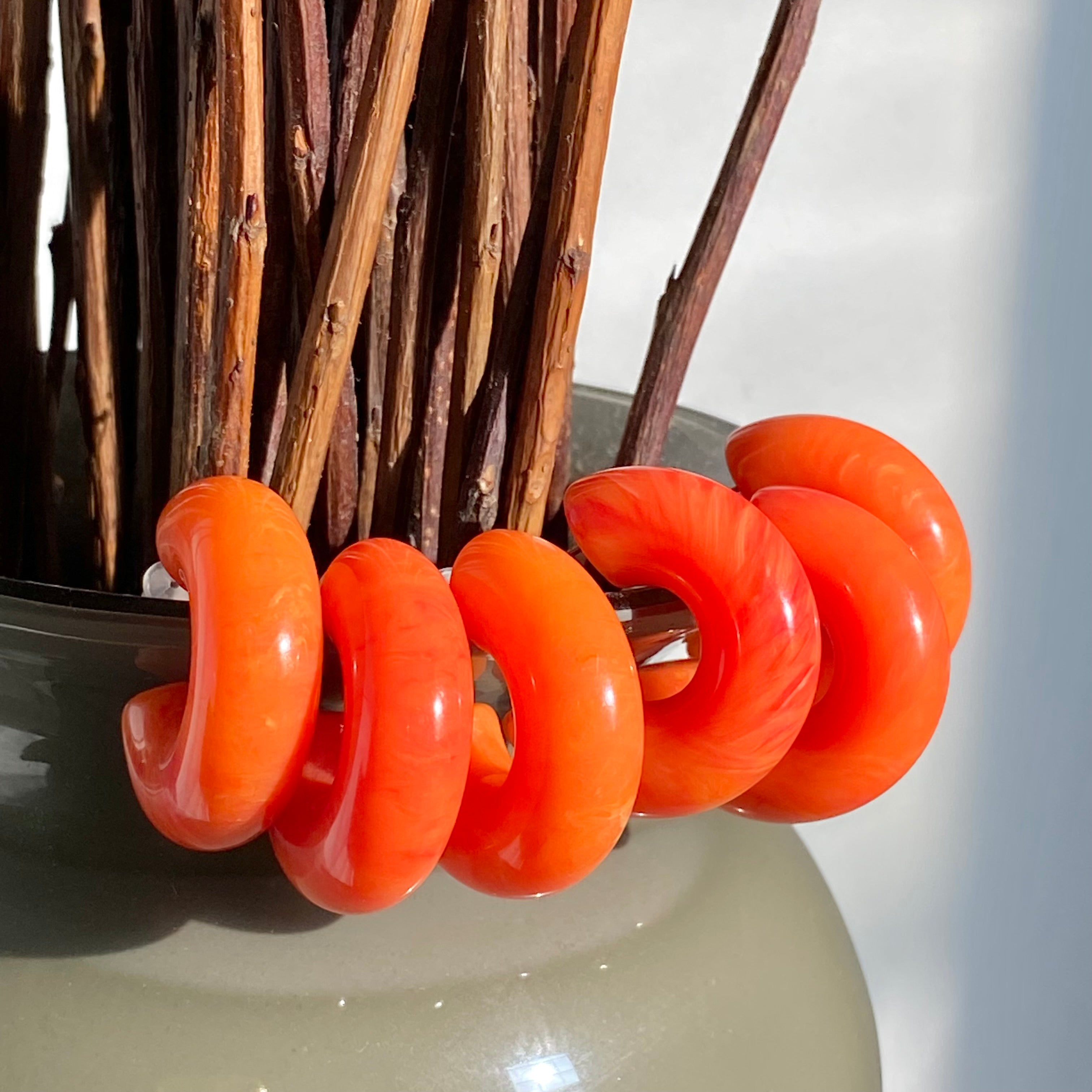 Pumpkin Acrylic Hoops