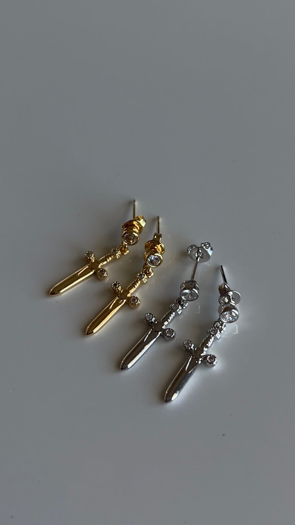 Gold Baby Dagger Earrings