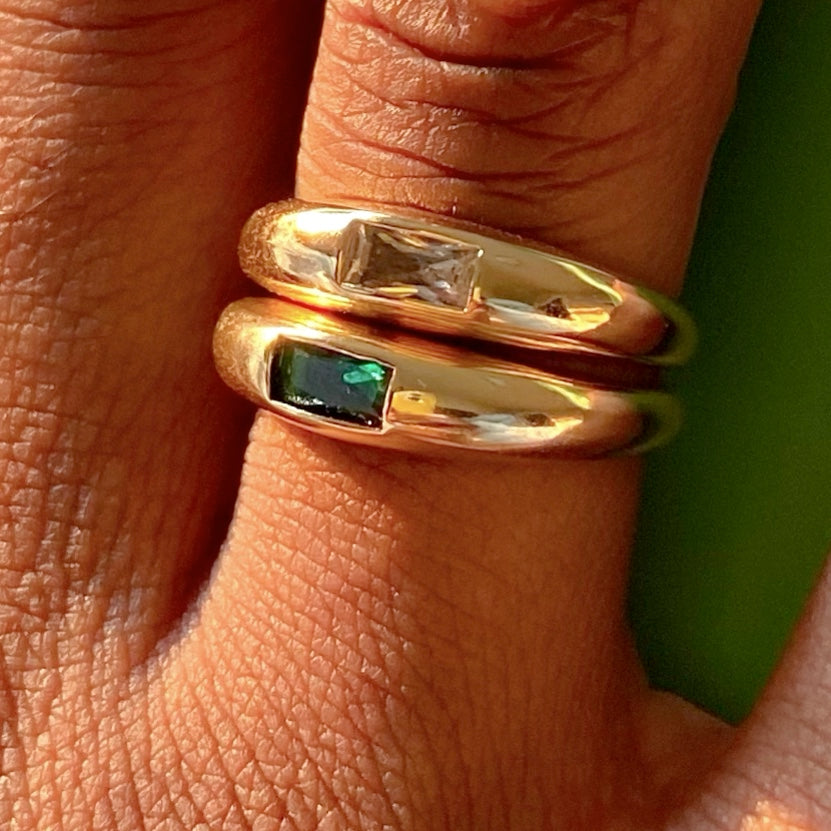 Emerald Basic Stone Ring