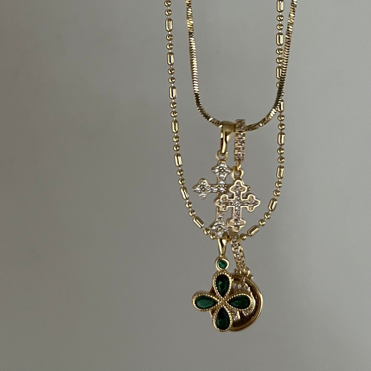 Classic Doubles Charm Necklace