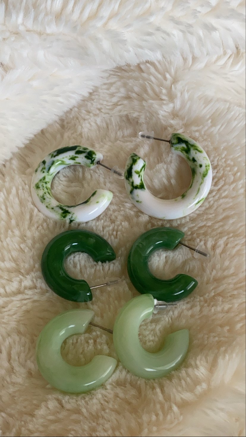 Basil Acrylic Hoops