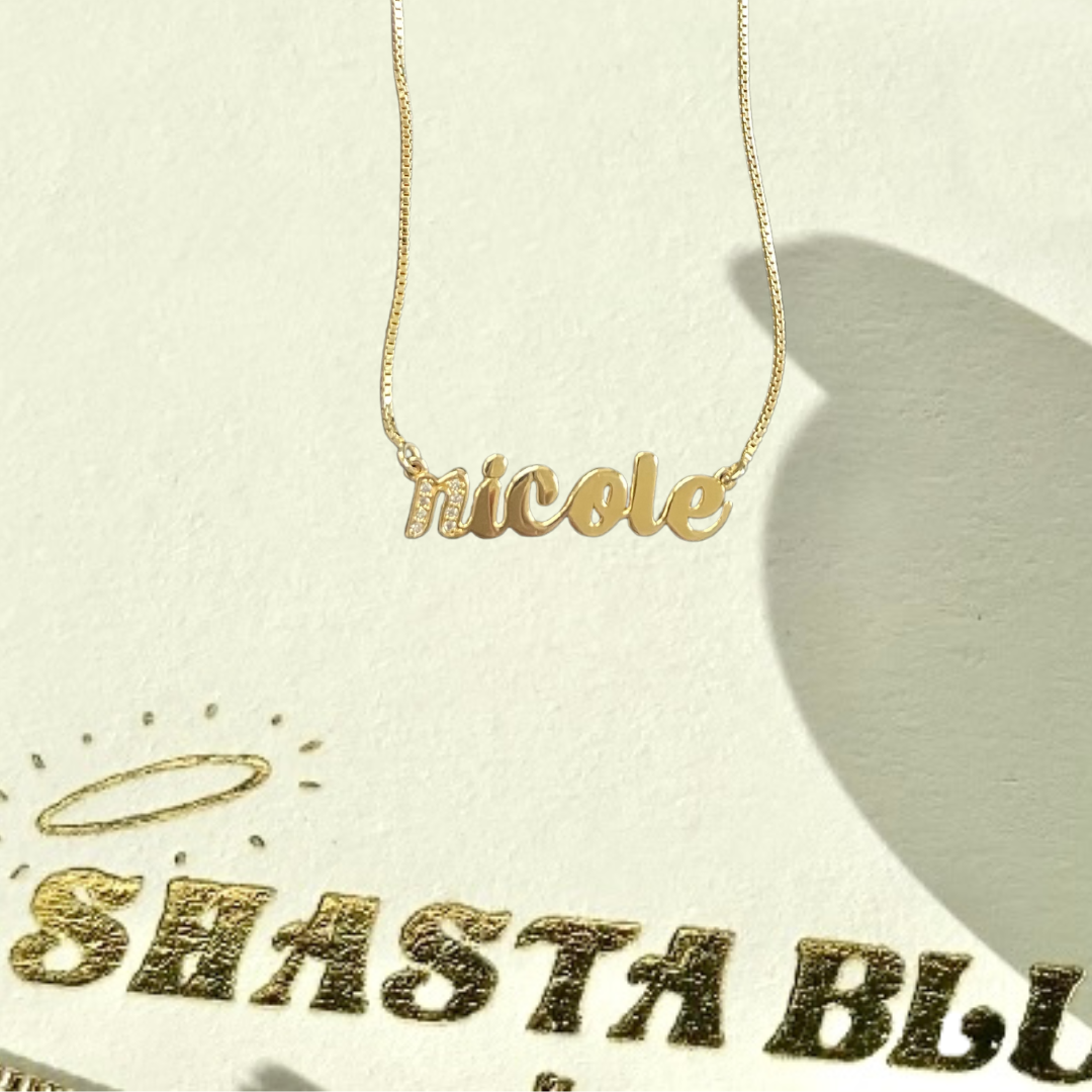 Silk Nameplate Necklace